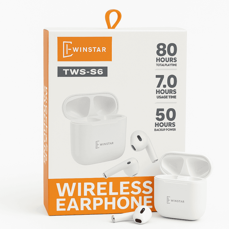 Écouteurs Sans Fil TWS-S6 WINSTAR + Pochette Offerte - Haute Qualité, Prix Imbattable au Maroc