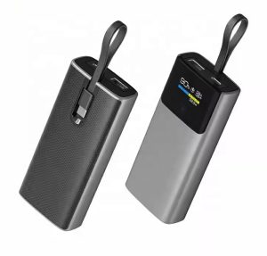 Batterie externe portable 10 000 mAh avec écran d'affichage TFT