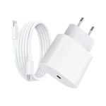Câble chargeur iPhone 25W PD charge rapide Lightning et Type-C