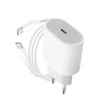 Câble chargeur iPhone 25W PD blanc pour charge rapide