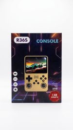 Console de jeu portable R36S noire avec écran 3,5 pouces et double joystick