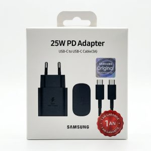 Chargeur Samsung 25W PD Adapter avec Câble USB-C