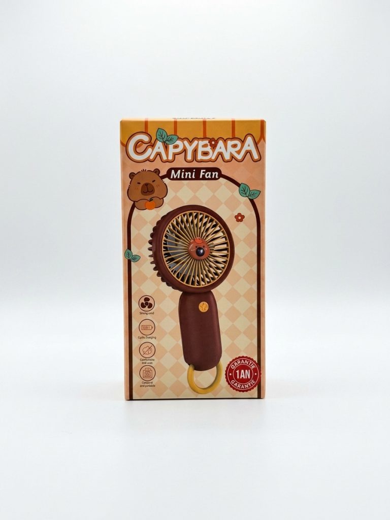 Mini Ventilateur Capybara Portable Rechargeable