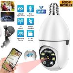 Caméra de surveillance WiFi format ampoule E27 blanche