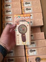 Mini ventilateur portable rechargeable design Capybara couleur marron