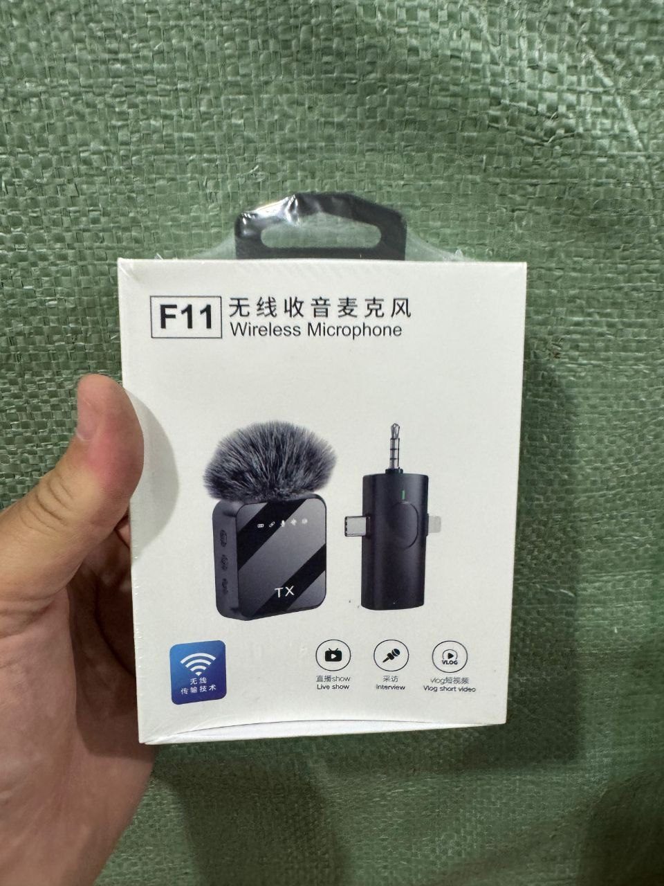 Microphone Sans Fil F11 pour Créateurs de Contenu Microphone sans fil F11 pour créateurs de contenu - Noir