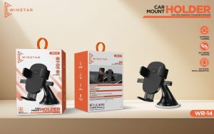 Support téléphone voiture WINSTAR WR-14 à serrage automatique et ventouse