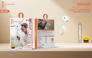 Écouteurs filaire Winstar WE-102 avec microphone et connecteur jack 3.5mm
