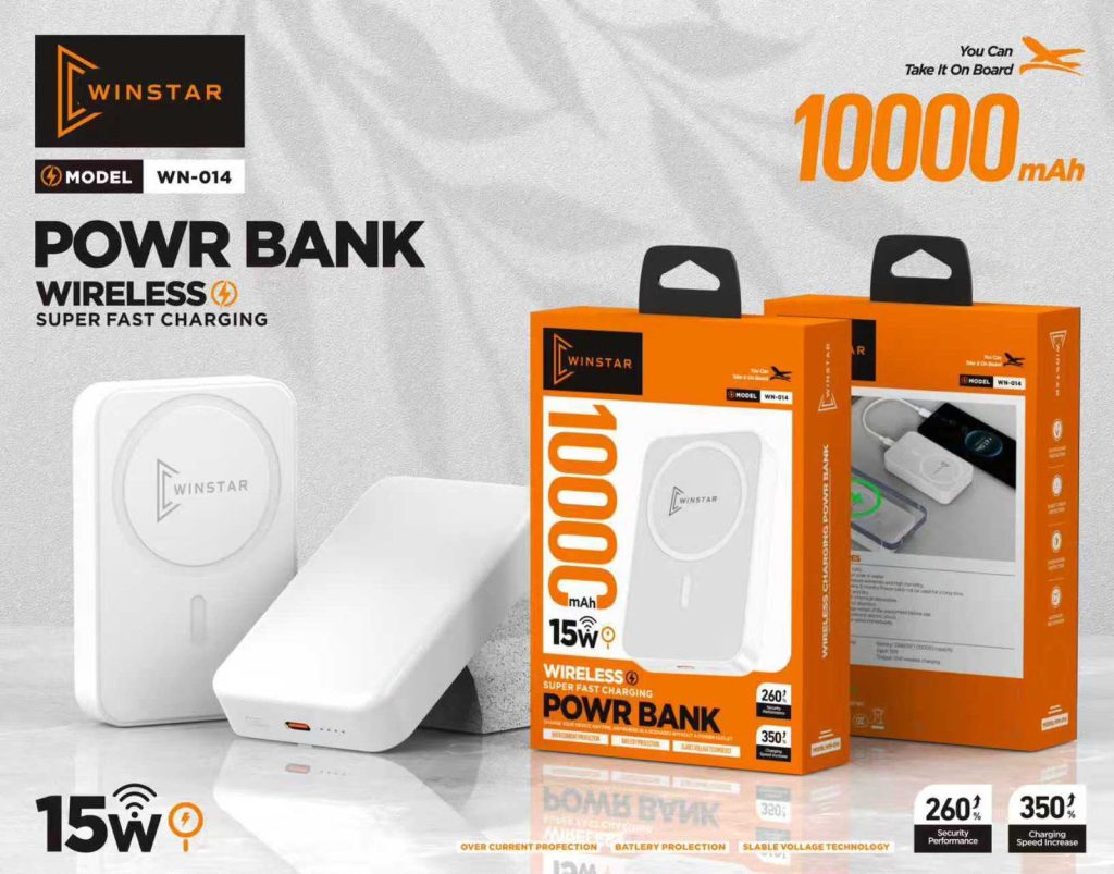 Power Bank Winstar WN-014 10000mAh Sans Fil 15W