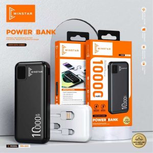 Power Bank Winstar MN-001 10000mAh avec câbles intégrés