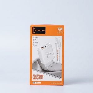 Chargeur secteur rapide Winstar W-110 25W avec câble Type-C vers Lightning