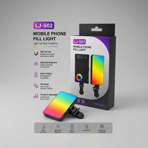 Lampe LED RGB Portable LJ-S02 avec Clip pour Smartphone