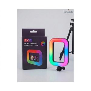 Ring Light E-30 LED RGB avec trépied pour smartphone