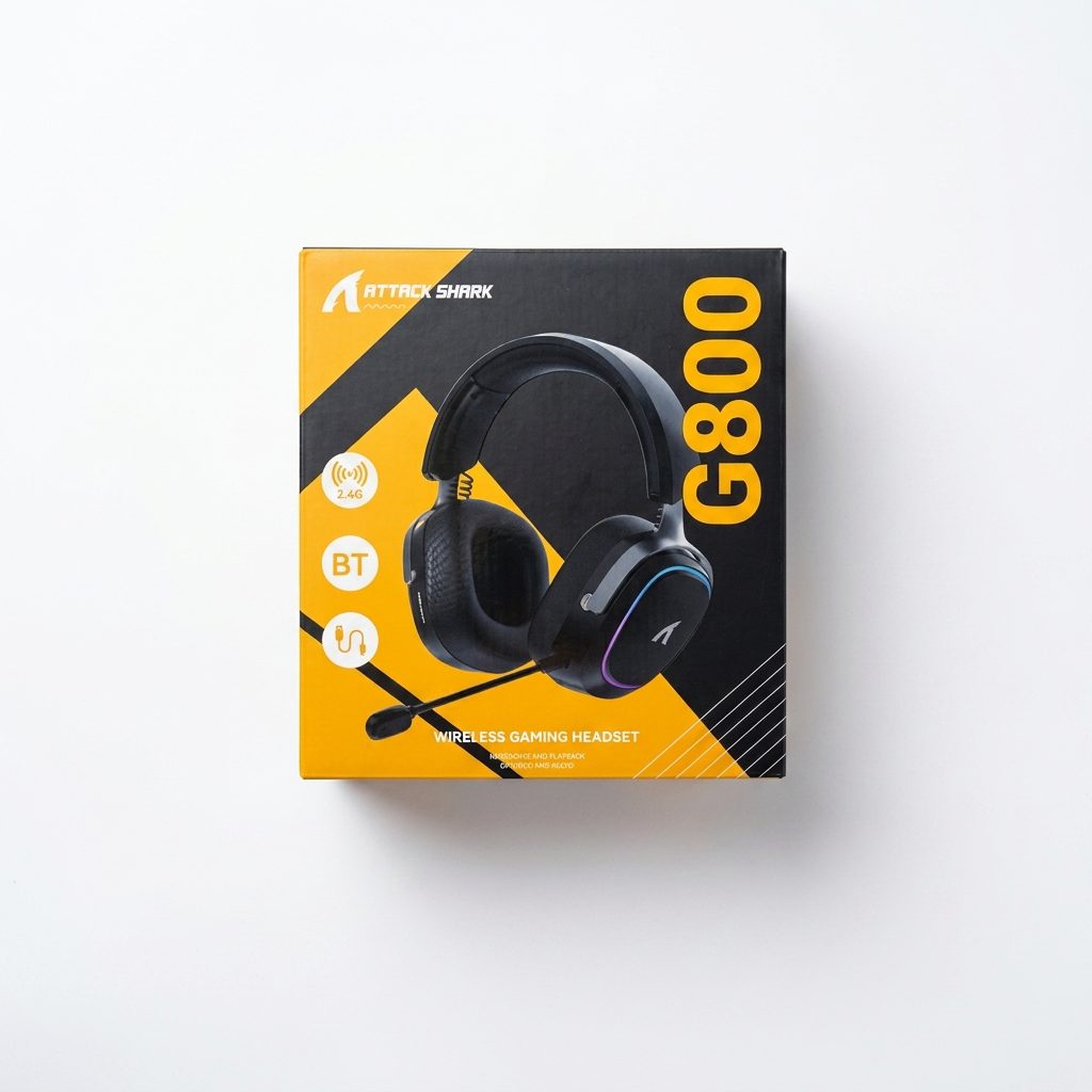 Casque Gaming Attack Shark G800 Sans Fil Tri-Mode
