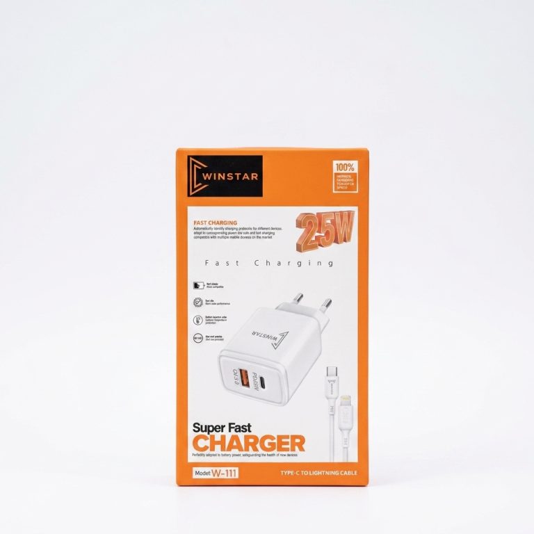 Chargeur Secteur Winstar W-111 25W avec Câble Type-C vers Lightning