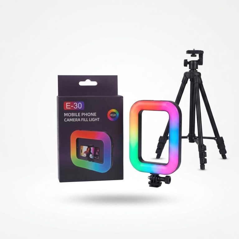 Ring Light E-30 LED RGB pour Smartphone avec Trépied