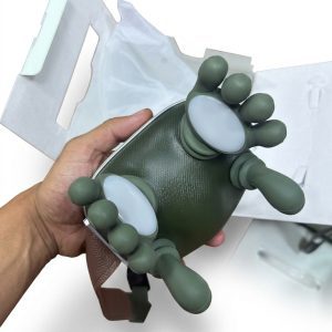 Masseur électrique portable à têtes rotatives en silicone couleur vert