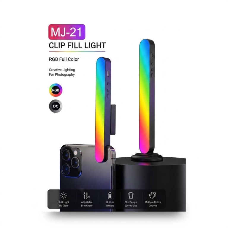 Lampe LED RGB MJ-21 avec Clip pour Smartphone