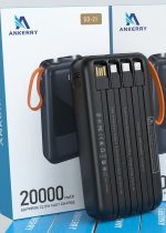 Batterie Externe Ankerry SD-21 20000mAh avec câbles intégrés et écran LED