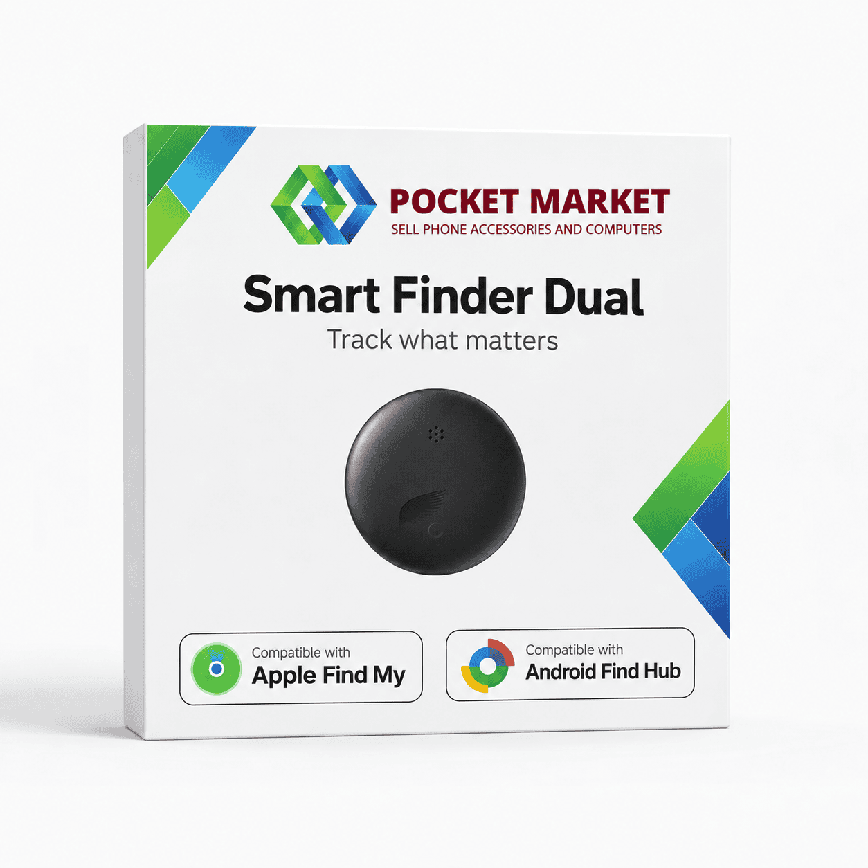 ChatGPT Image Sep 21, 2026, 06_13_49 PM Wireless Tag Dual - Tracker Bluetooth noir pour iPhone et Android