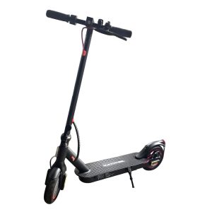 Trottinette électrique MAX WHEEL E9PRO 350W pliée sur fond neutre