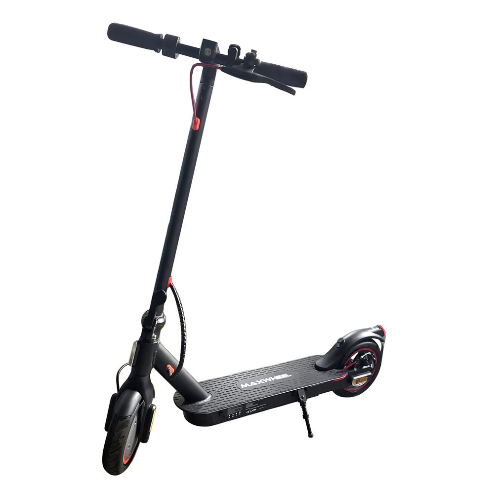 MAX WHEEL E9PRO trottinette électrique Maroc Trottinette électrique MAX WHEEL E9PRO 350W pliée sur fond neutre