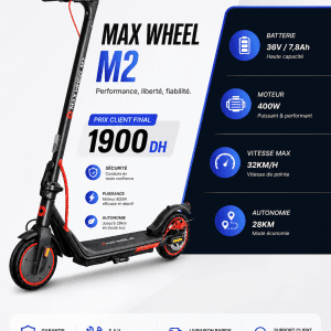 MAXWHEEL M2 M2 Trottinette Électrique 400W 36V 7.8Ah