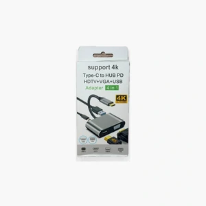 Adaptateur Support 4K USB-C vers Hub PD 4 en 1 C-4-IN-1 Maroc