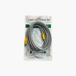 Câble USB pour imprimante 3 mètres avec connecteurs USB-A et USB-B