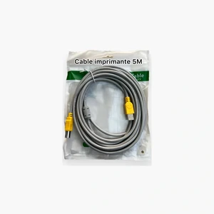 Câble imprimante 5M USB-A vers USB-B avec filtre ferrite
