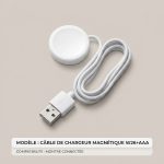 Chargeur W26+ AAA galet magnétique sans broches pour montre connectée