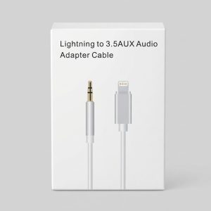 Câble Adaptateur Audio Lightning vers Jack 3.5mm Blanc