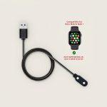 Câble de charge USB magnétique 2 broches pour montre connectée W26 et W26+