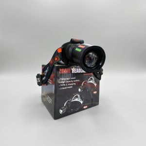 Lampe frontale LED W628 avec zoom télescopique et port USB-C