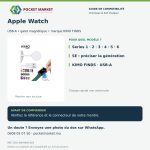 Chargeur magnétique USB-A KIMO FINDS pour Apple Watch Series 1 à 6 et SE