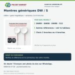 Chargeur magnétique USB pour montres connectées DW89 DW88 DW98 S12
