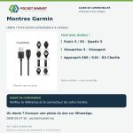 Câble chargeur USB 4 contacts pour Garmin Fenix 5 et Vivoactive 3