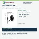 Chargeur magnétique USB pour montre connectée Haylou Solar LS05, RT, RT2, RS4 et RS4 Plus