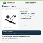 Socle de charge magnétique avec câble USB pour Huawei Watch GT et Honor Watch Magic