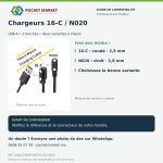 Chargeur montre connectée 2 broches 16-C ou N020