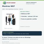 Chargeur magnétique 4 broches 2,54 mm pour montre connectée W67