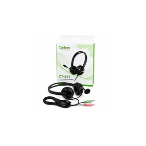 Casque micro Canleen CT637 à double jack 3,5 mm pour ordinateur