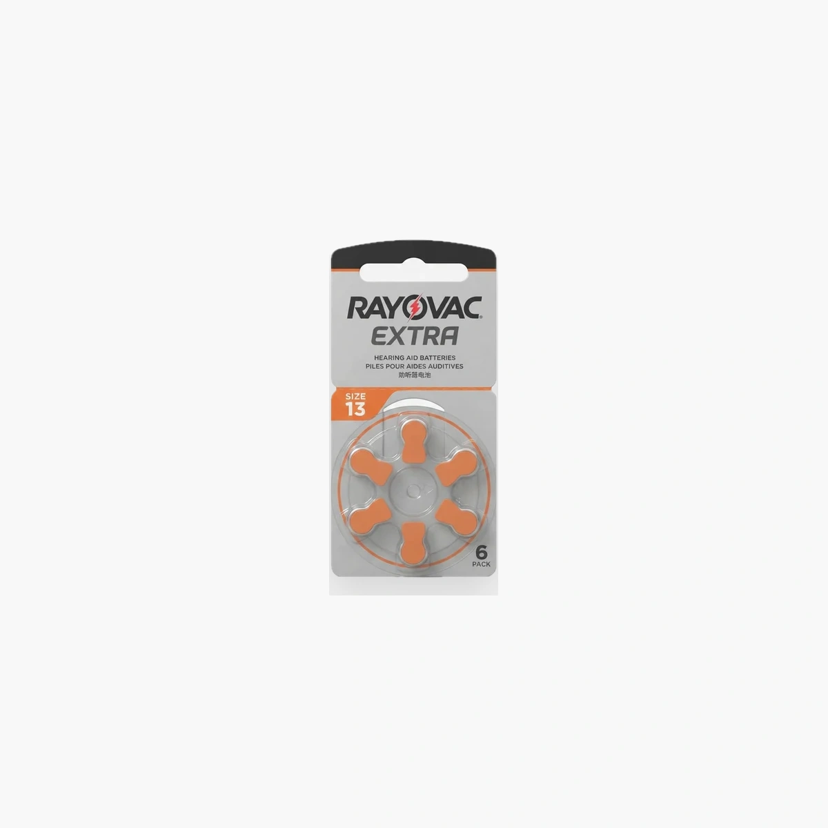بطاريات رايوفاك إكسترا مقاس 13 - 6 بطاريات لأجهزة السمع Batterie Rayovac 13 6 Maroc