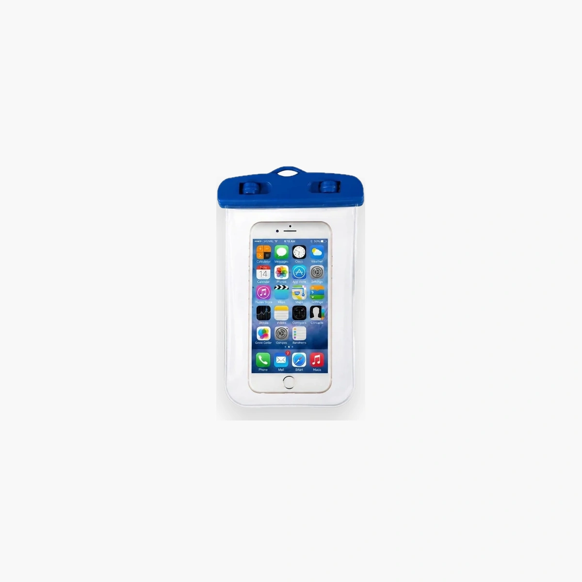 جراب هاتف مقاوم للماء عالمي Imden Technology - حماية قصوى ضد الانزلاق Pochette étanche universelle pour smartphone Imden Technology avec fermeture bleue