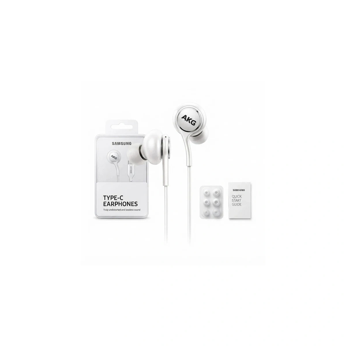 سماعات أذن SAMSUNG Type-C AKG Tuned - صوت لا مثيل له وراحة داخل الأذن - أبيض Écouteurs Samsung USB-C AKG Tuned Blanc Maroc