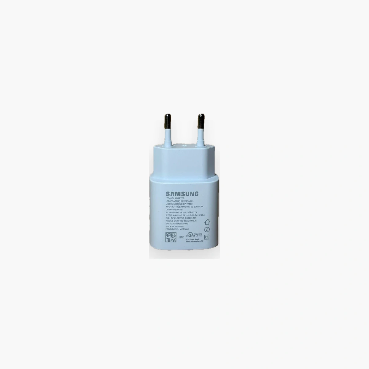 شاحن محول سامسونج EP-TA800 USB-C 25 واط شحن فائق السرعة أبيض Chargeur Soba ep ta800 USB-C 25 TA800-SOBA Maroc