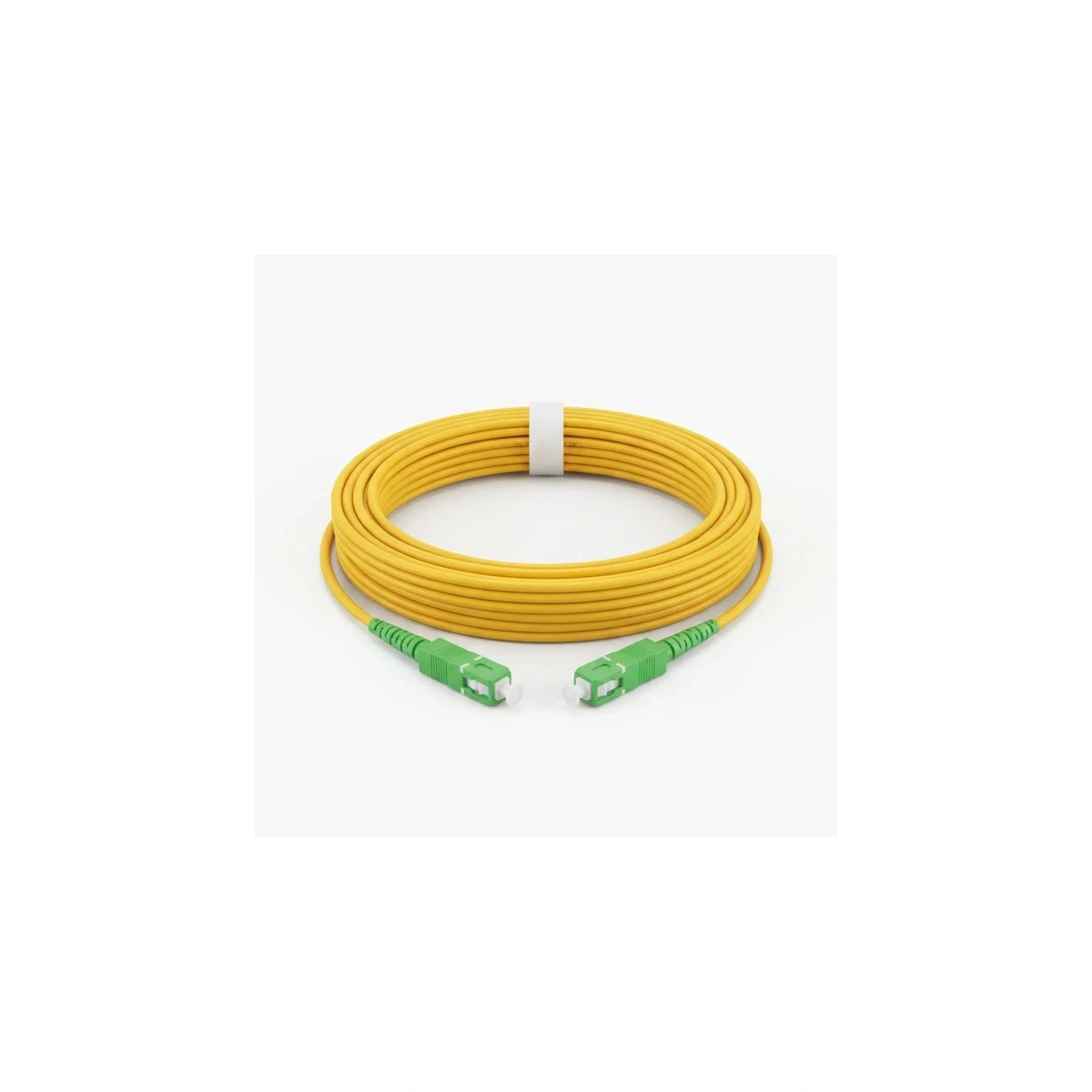 كابل ألياف بصرية أحادي الوضع SC/APC-SC/APC 9/125µm 20 متر أصفر - أداء عالي لشبكات FTTH Jarretière fibre optique SC-APC 20 mètres