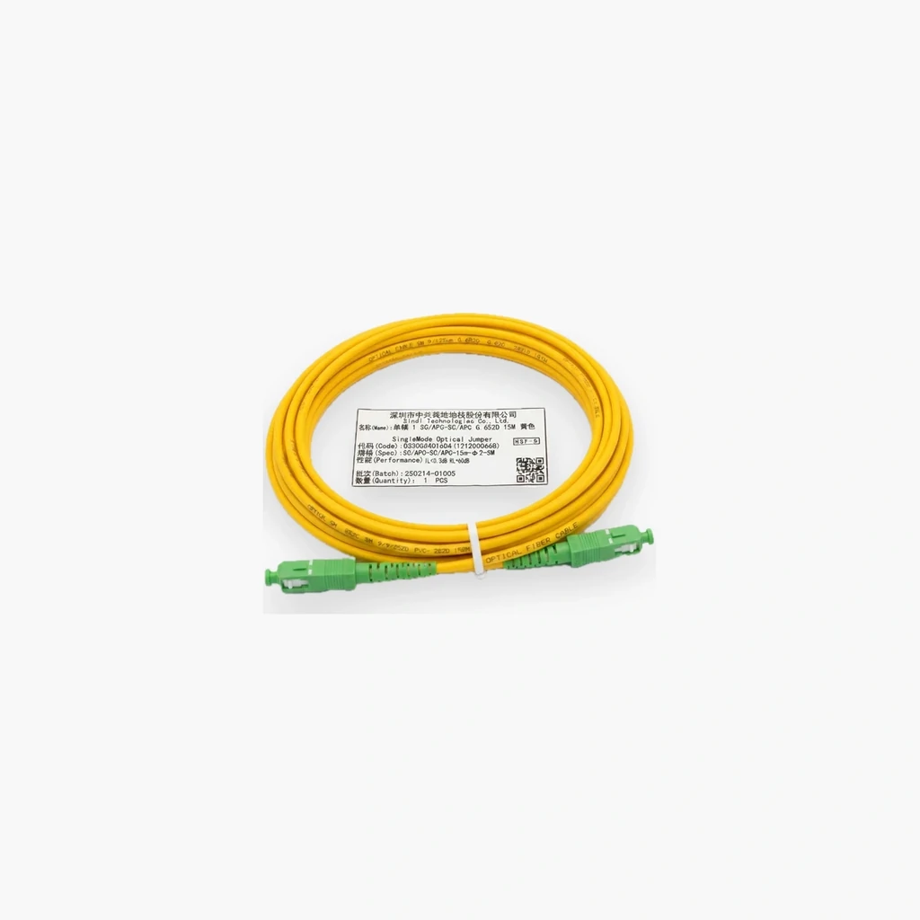 Jarretière fibre optique SC-APC 15 mètres monomode