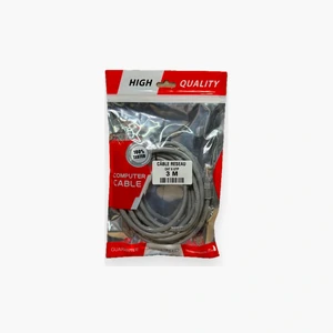 Câble Ethernet RJ45 Cat 6 UTP 3 mètres gris