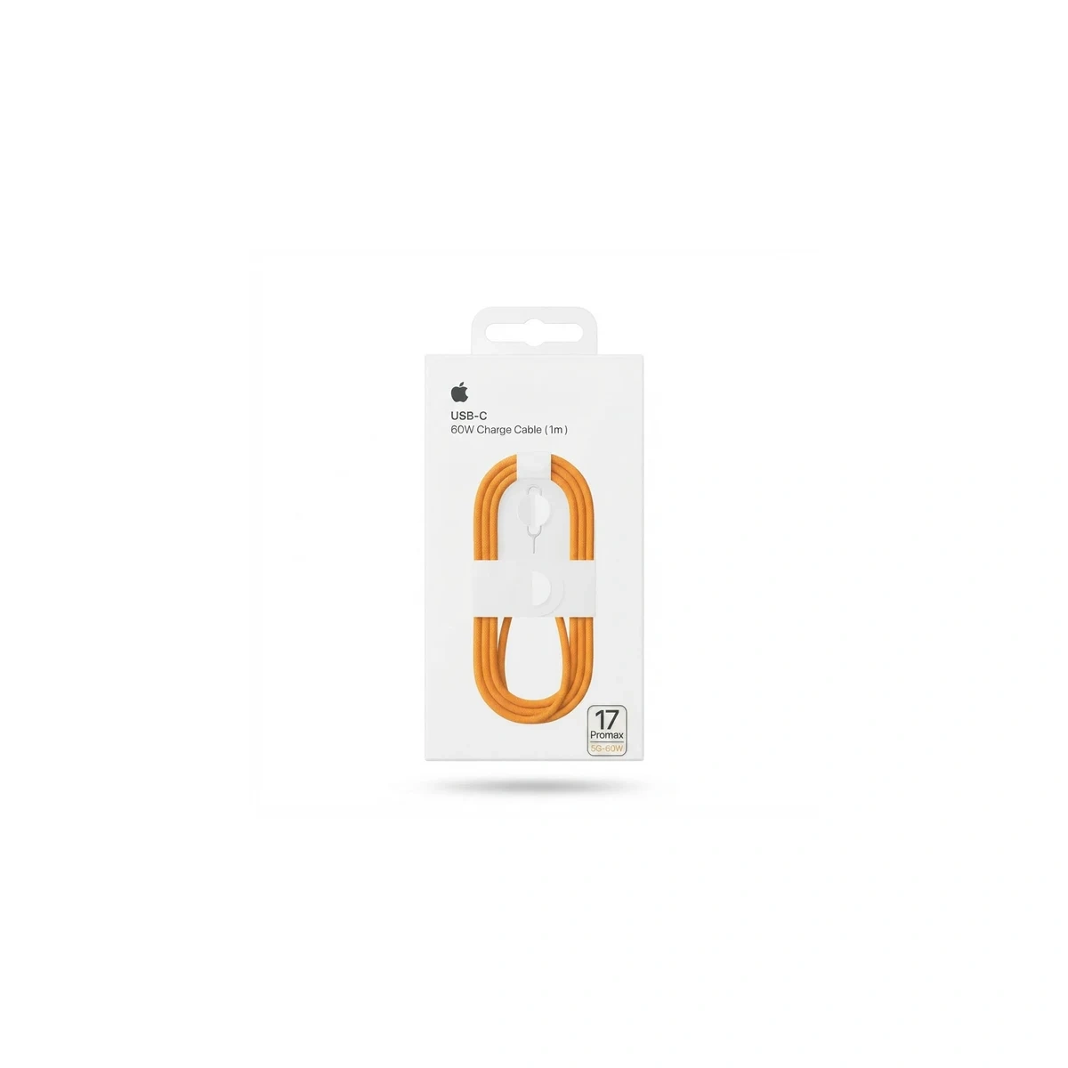 كابل شحن USB-C بقوة 60 واط لهاتف آيفون 17 برو ماكس (1 متر) - برتقالي Câble USB-C vers USB-C orange 60 W, 1 mètre